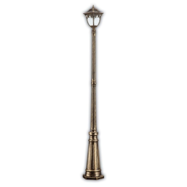 Светильник садово-парковый 100W 230V E27 2,15M черное золото, PL4087 "Афина" Feron