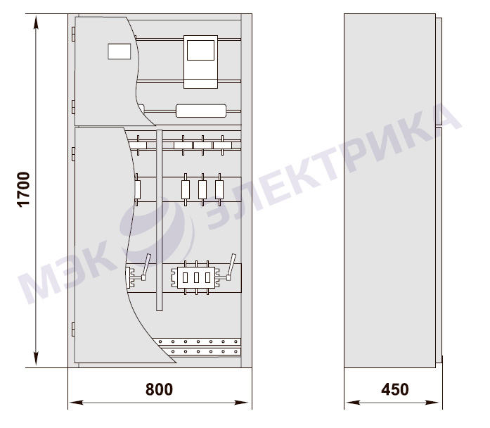 Вводная панель ВРУ1-18-80 (панель с АВР)