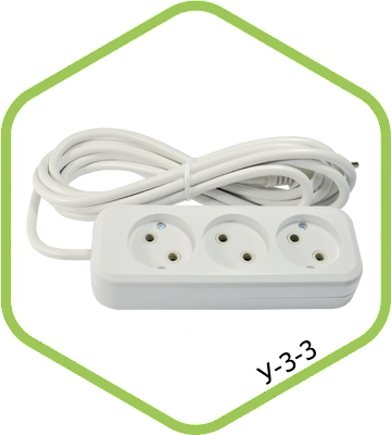 Удлинитель У-3-5 3-х местн 5м. АБС пластик ASD/ПВС 2х0.75