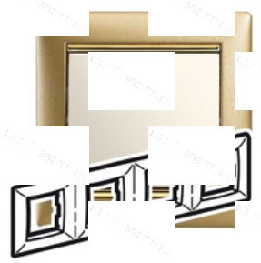 Рамка 4-м Valena горизонт. матов. зол. Leg 770304