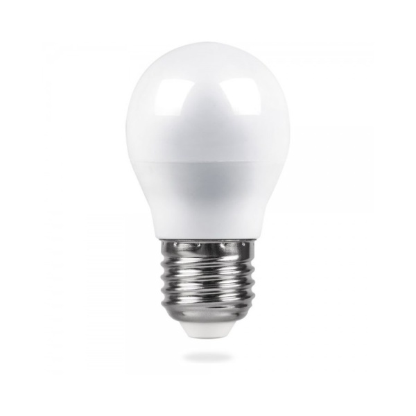 Лампа светодиодная E27- 5W-2700К LB-38 (шар) Feron