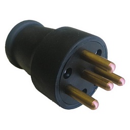 Вилка переносная (каучук) 3Р+Е, 3х25А,380-415V Вилка переносная (каучук) 3Р+Е, 3х25А,380-415V