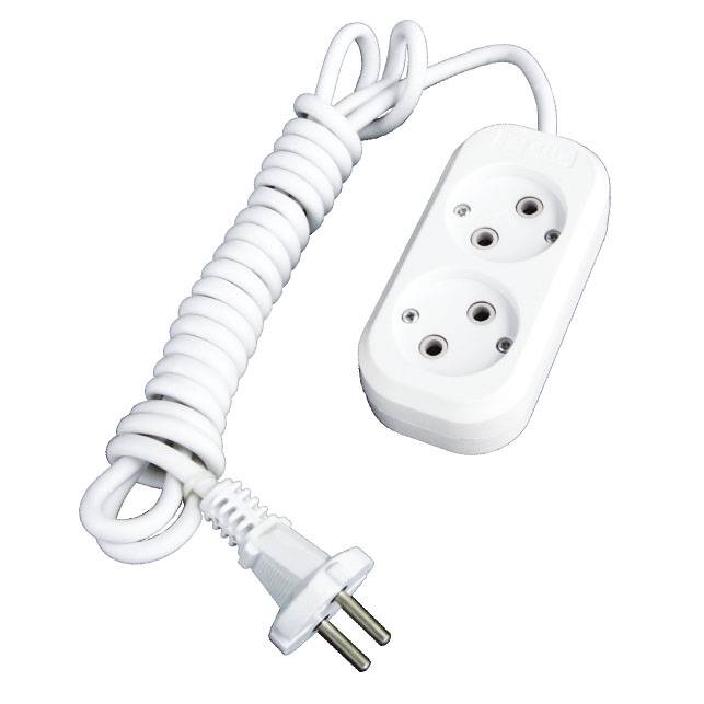 Удлинитель 2гн. 5м с/з ПВС 3x1 16А T-Plast