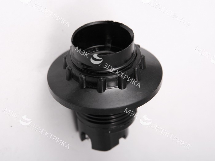 Патрон Е14 подвесной с кольцом пластик черный