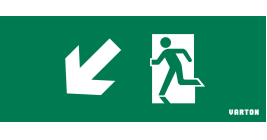 пиктограмма "ФИГУРА / СТРЕЛКА ВЛЕВО" для аварийно-эвакуационного светильника ip20
