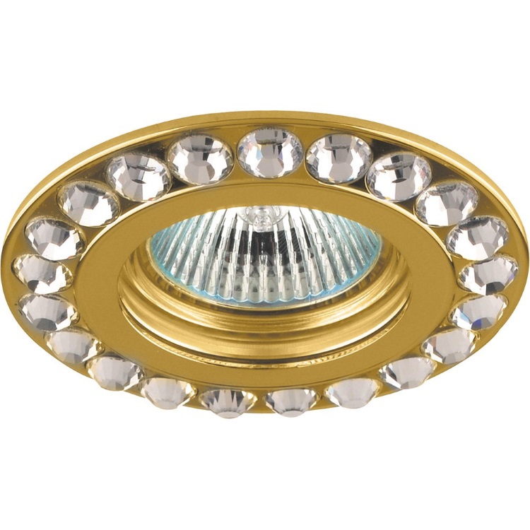 Светильник потолочный MR16 MAX50W 12V G5.3, прозрачный, золото, DL111-C