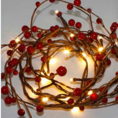 Гирлянда светодиодная "Красные ягоды на лозе", 1.7м, CL557