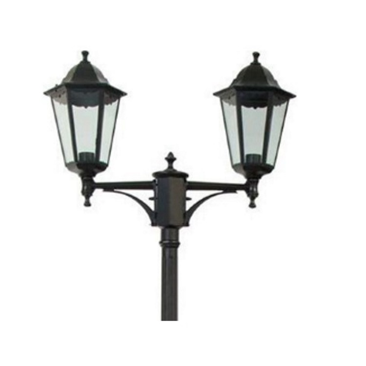 Светильник садово-парковый, 2*100W 230V E27 черный, 6214/PL6214