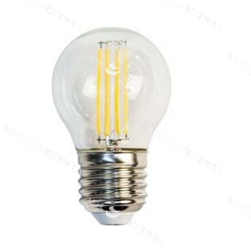 Лампа светодиодная E27- 5W-4000К LB-61 (шар прозрачный) Feron