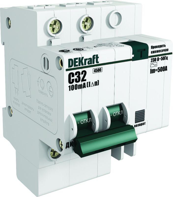 Выключатель автоматический дифференциального тока 2п C 20А 30мА тип AC 4.5кА ДИФ-101 4.5мод. SchE 15004DEK