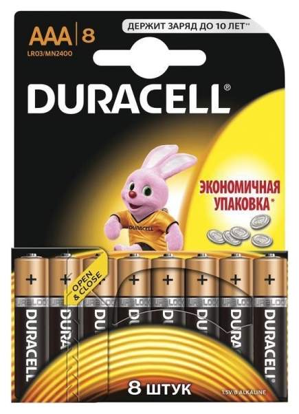 Элемент питания Duracell Basic LR3 (18*BL) (18/180)
