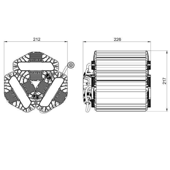 Светильник L-lego II 165/135/Г30/4.0K/L100/01/IKIX-33/220AC IP66 подвесное крепление LEDEL LII066