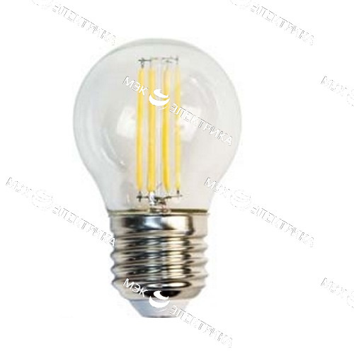 Лампа светодиодная E27- 5W-2700К LB-61 (шар прозрачный) Feron