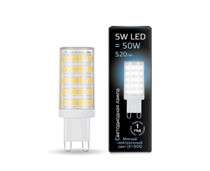 Лампа светодиодная G9 AC185-265V 3W 4100K Gauss LED 1/20/200 диммируемая