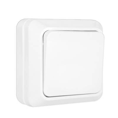 Выключатель 1кл. о/п белый "Олимп"