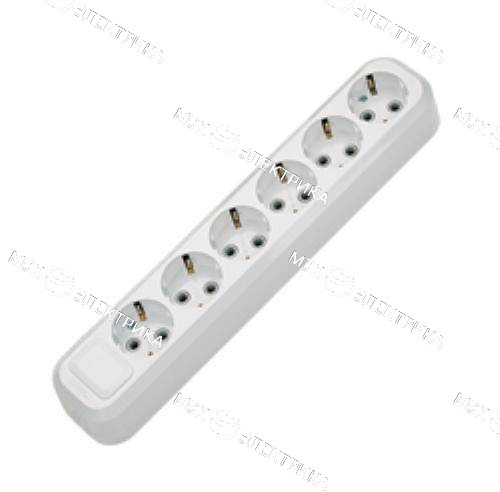 Колодка 6 гнезд c\з (T)