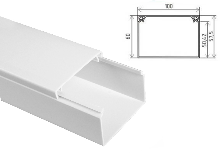 Кабель-канал КЭ 100х60 "Лигран" L-2 м Т (18м)