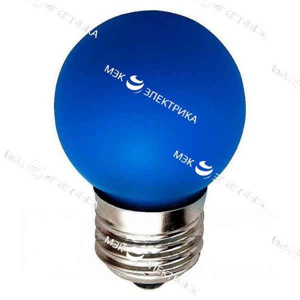 Лампа светодиодная E27- 1W- 5LED LB-37 (шар Синий) Feron