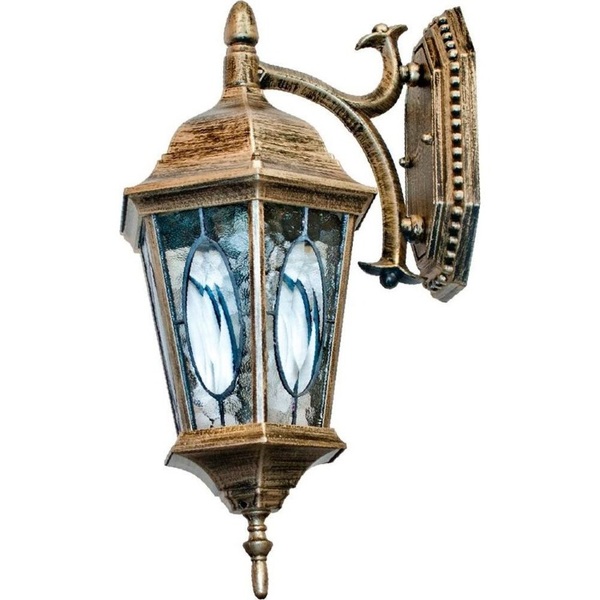 Светильник садово-парковый, 60W 230V E27 черное золото, PL161