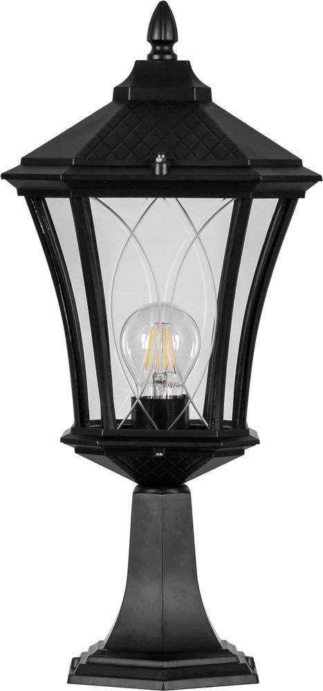 Светильник садово-парковый 60W 230V E27 черное золото, PL4033 "Лондон" Feron
