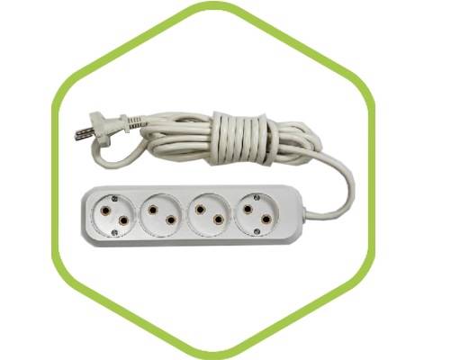 Удлинитель У-4-5 4-х местн 5м. АБС пластик ASD/ПВС 2х0.75