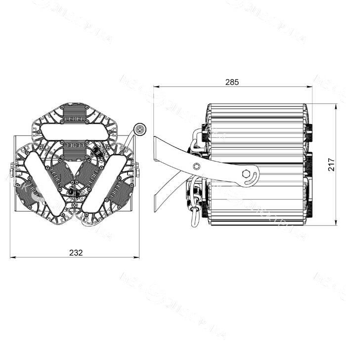 Светильник L-lego II 165 banner/135/Г30/5.0K/01/L100/IKIX-63/220AC IP66 поворотное крепление LEDEL L