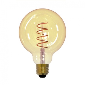 LED-G125-8W/GOLDEN/E27 GLV21GO Лампа светодиодная Vintage. золотистая коба (шар)