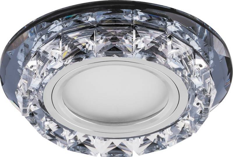 Светильник встраиваемый с белой LED подсветкой CD878 потолочный MR16 G5.3 прозрачный, Feron