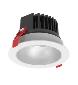 Светодиодный светильник "ВАРТОН" DL-SPARK встраиваемый 15W 4000K 60° 120x88mm белый IP44 с матовым серебристым рефлектором монтажный диаметр100 мм