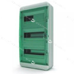 Бокс навесной IP-65 36 модулей прозр/зеленый BNZ 65-36-1