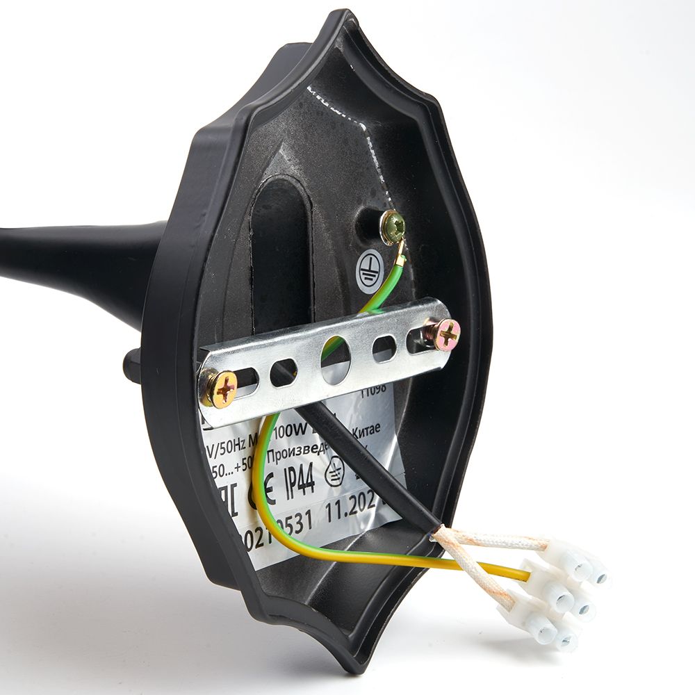 Светильник садово-парковый, 100W 230V E27 черный, 8101/PL8101