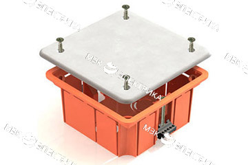 Кор.расп. с/пров. 92x92x45 (IP-20) оранж. кирпич.стенах