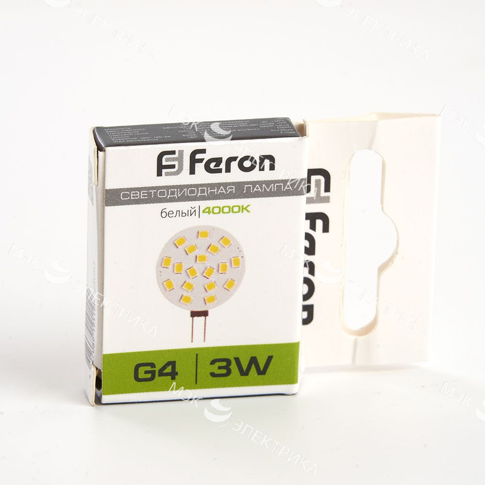 Лампа светодиодная G4-3W-4000К LB-16 Feron