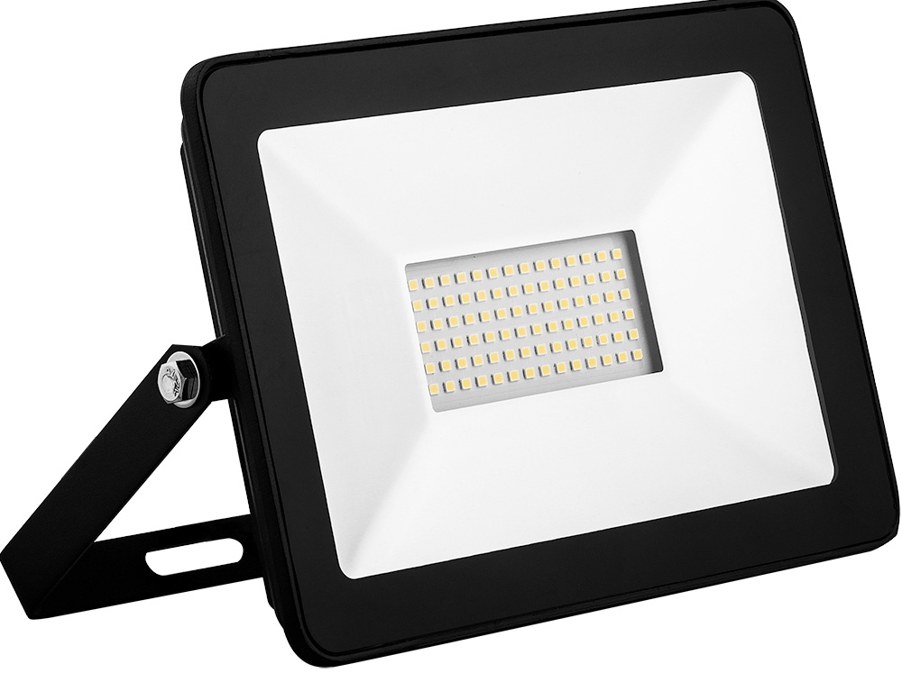 Прожектор светодиодный, 2835 SMD, 50W 4000K AC220V/50Hz IP65, черный в компактном корпусе, SFL90-50