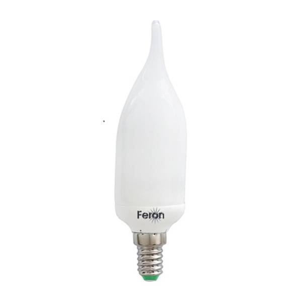 Лампа энергосберегающая E14 11W 6400K свеча на ветру ELC76 Feron