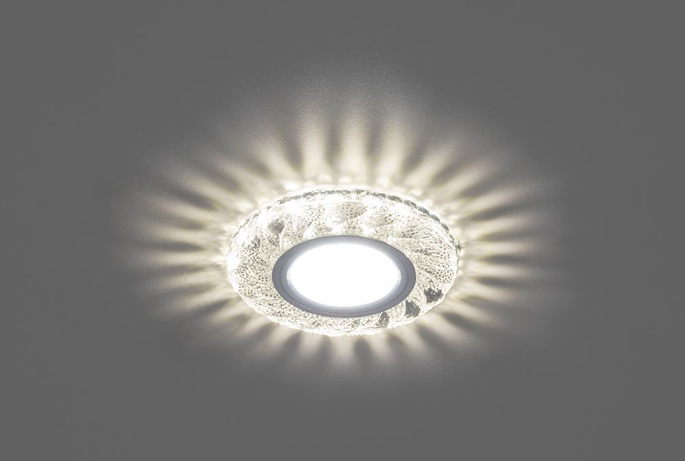 Светильник встраиваемый с белой LED подсветкой Feron CD907 потолочный MR16 G5.3 белый