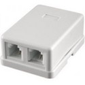 PROconnect Розетка телефонная внешняя, 2 порта RJ-11(6P-2C), категория 3 (50 шт./уп.)