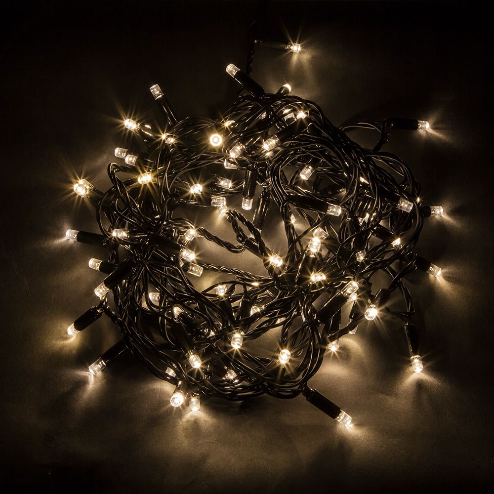 CL43 Гирлянда линейная, 200 LED 2700К, 20 м +1.5м черный шнур