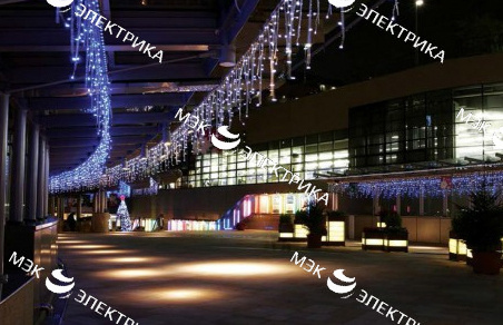 Гирлянда светодиодная "Бахрома" мультиколор, CL14 25 подвесов