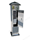 Стойка уличная с розетками из нержавеющей стали с дверцей и 4 розетками IP54
