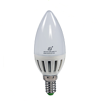 Лампа светодиодная E14- 5W-4000К (свеча матвая) ASD