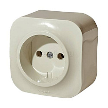 Legrand Quteo бежевая розетка без заземления