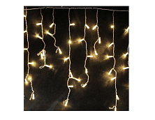 Гирлянда светодиодная "Айсикл" (бахрома) 2.4х0.6м 88LED тепл. бел. 7Вт 230В IP65 провод бел. Neon-Ni