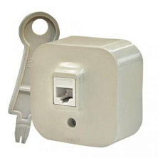 Legrand Quteo бежевая розетка RJ11