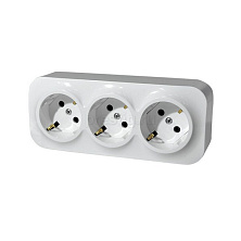 Legrand Quteo бежевая розетка двойная с заземлением