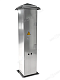 Стойка уличная с розетками из нержавеющей стали с дверцей и 4 розетками IP54 матовый
