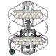 Светильник L-lego II 110/80/Д/4.0K/L210/01/IKIX-32/220AC IP66 подвесное крепление LEDEL LII164